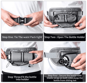 Stylish Waist Pack with Water Bottle Holder