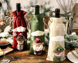 Adorable Christmas Wine Bottle Cover