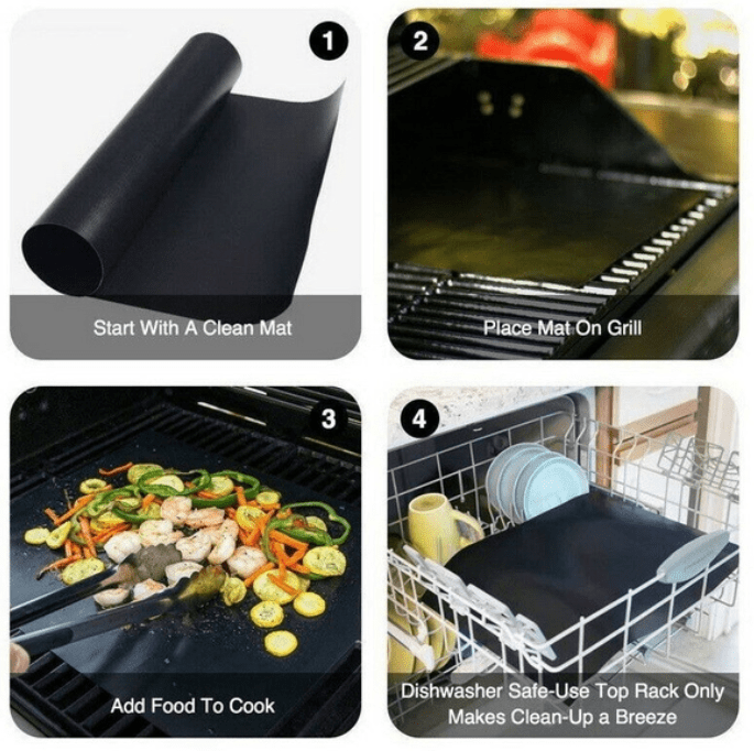 Non-Stick BBQ Cooking Grill Mat