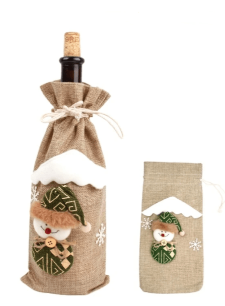 Adorable Christmas Wine Bottle Cover