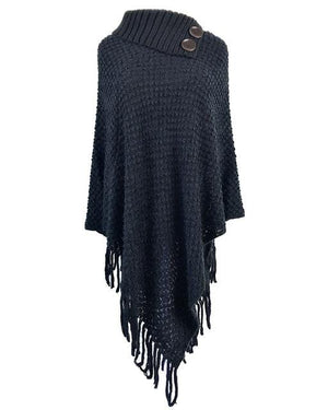 Knitted Winter Furry Soft Loose Cape