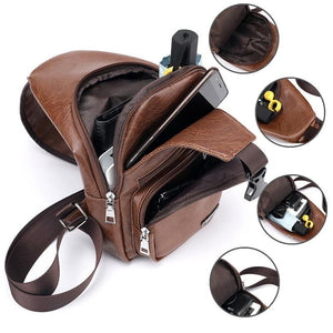Compact Cross-body PU Leather Sling Bag